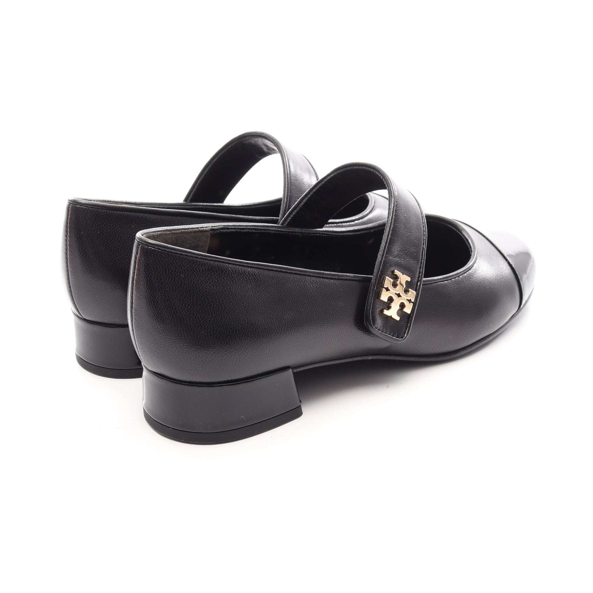 CAP TOE MARY JANE HEEL BALLET パンプス レザー ブラック トリーバーチ シューズ TORY BURCH