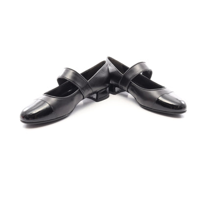 CAP TOE MARY JANE HEEL BALLET パンプス レザー ブラック トリーバーチ シューズ TORY BURCH