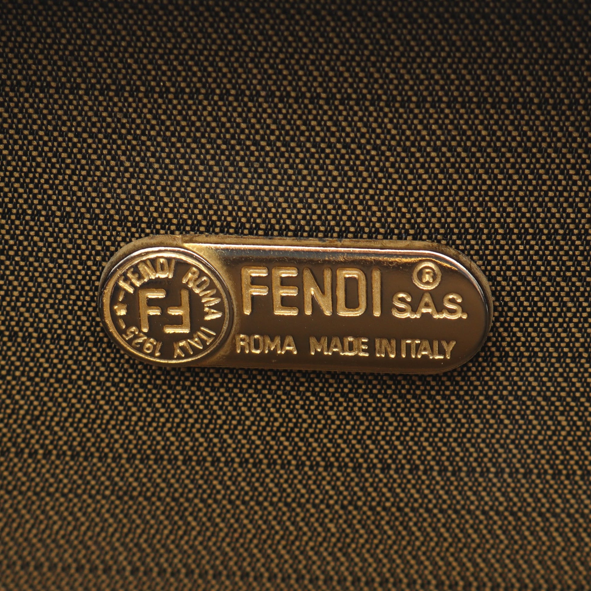 ズッカ 2WAY ハンドバッグ キャンバス レザー ブラウン ブラック ライトベージュ フェンディ バッグ FENDI