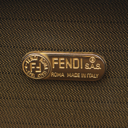 ズッカ 2WAY ハンドバッグ キャンバス レザー ブラウン ブラック ライトベージュ フェンディ バッグ FENDI