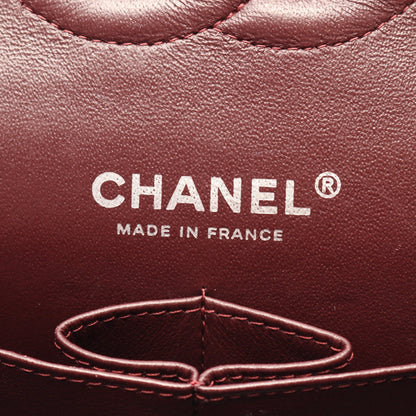 マトラッセ Wフラップ Wチェーンショルダーバッグ キャビアスキン ブラック シルバー金具 シャネル バッグ CHANEL