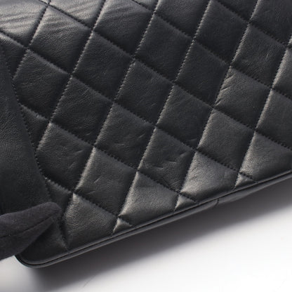 マトラッセ ダイアナフラップ チェーンショルダーバッグ ラムスキン ブラック ゴールド金具 シャネル バッグ CHANEL