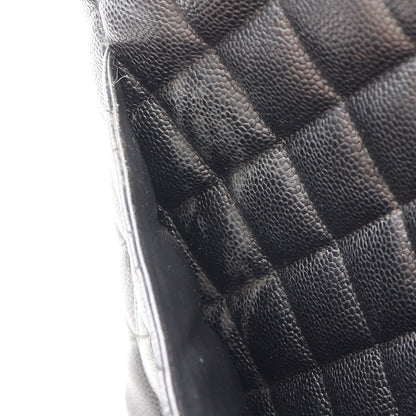 復刻トート ハンドバッグ トートバッグ キャビアスキン ブラック シルバー金具 シャネル バッグ CHANEL