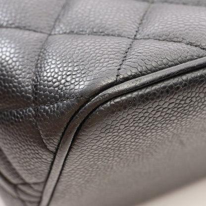 復刻トート ハンドバッグ トートバッグ キャビアスキン ブラック シルバー金具 シャネル バッグ CHANEL
