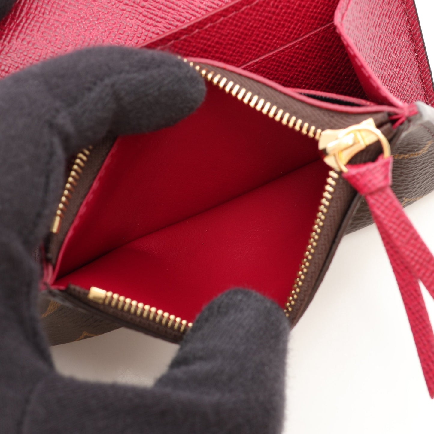 ポルトモネ ロザリ モノグラム フューシャ コインケース PVC レザー ブラウン ルイヴィトン 財布・小物 LOUIS VUITTON