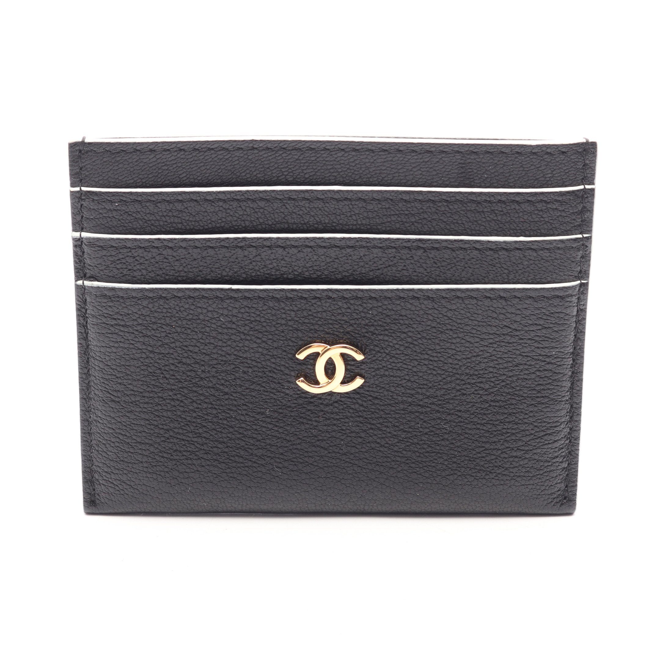 国内正規品CHANELココマークカードケース名刺二つ折りブラックゴールド金具 ココマーク カードケース レザー ブラック ゴールド金具 シャネル – RECLO