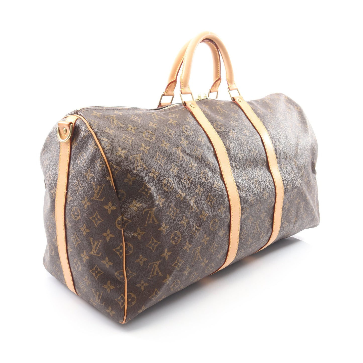 キーポル バンドリエール55 モノグラム 2WAY ボストンバッグ PVC レザー ブラウン ルイヴィトン バッグ LOUIS VUITTON