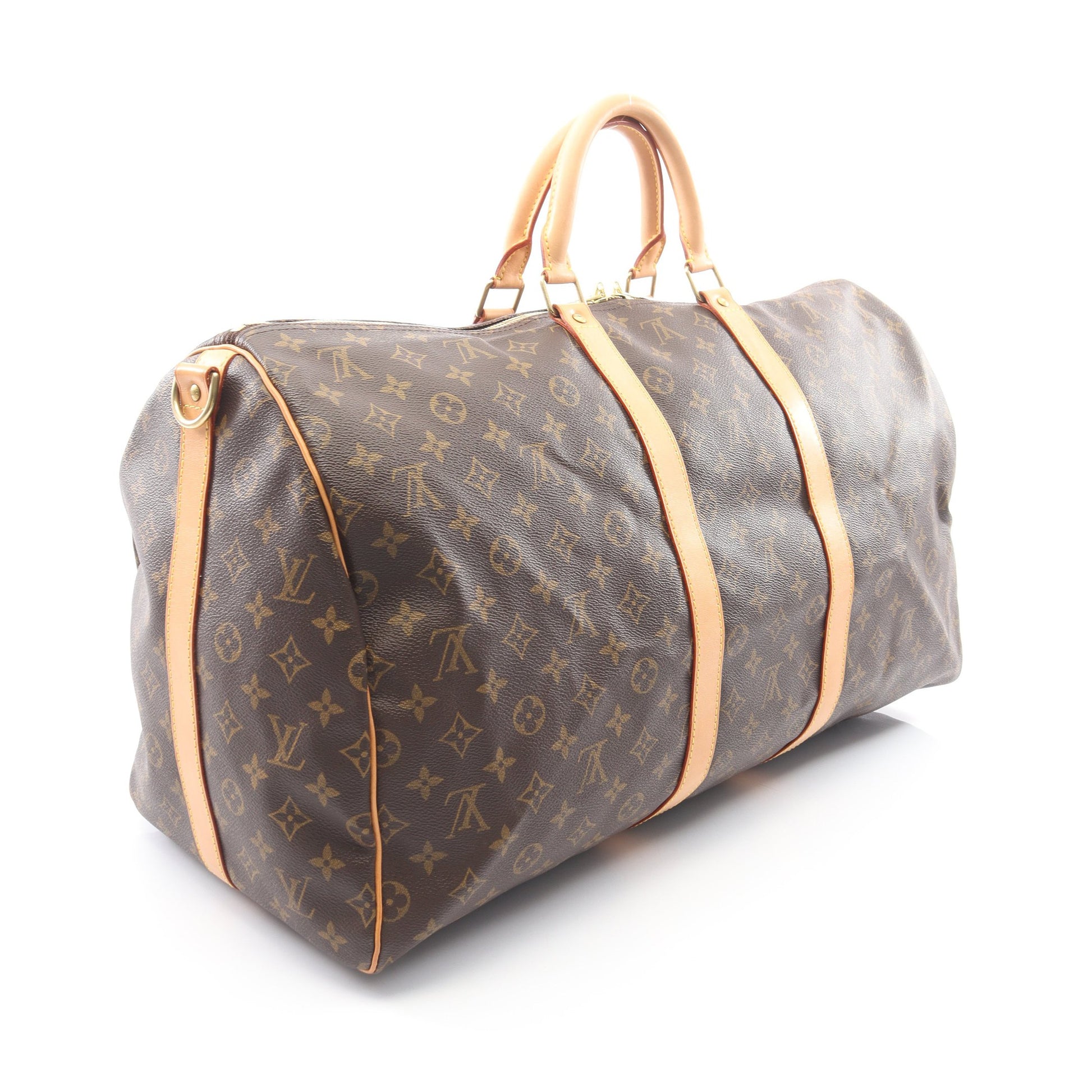キーポル バンドリエール55 モノグラム 2WAY ボストンバッグ PVC レザー ブラウン ルイヴィトン バッグ LOUIS VUITTON