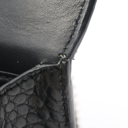 サンセット クロコ型押し チェーンウォレット レザー ブラック サンローランパリ バッグ SAINT LAURENT PARIS
