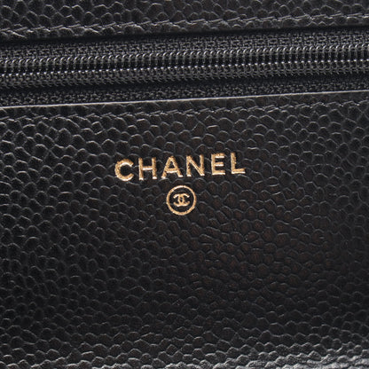 マトラッセ チェーンウォレット キャビアスキン ブラック ゴールド金具 シャネル バッグ CHANEL