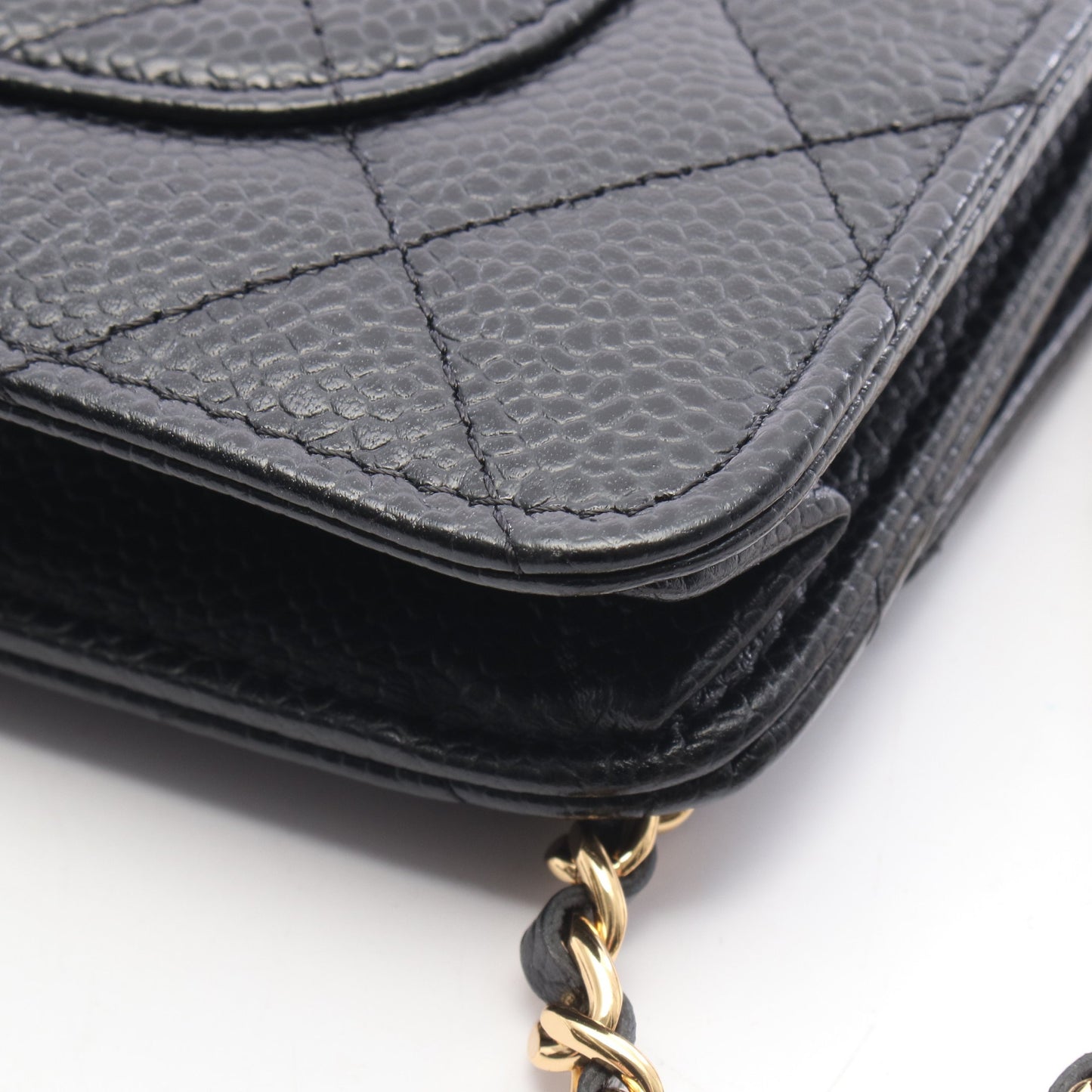 マトラッセ チェーンウォレット キャビアスキン ブラック ゴールド金具 シャネル バッグ CHANEL
