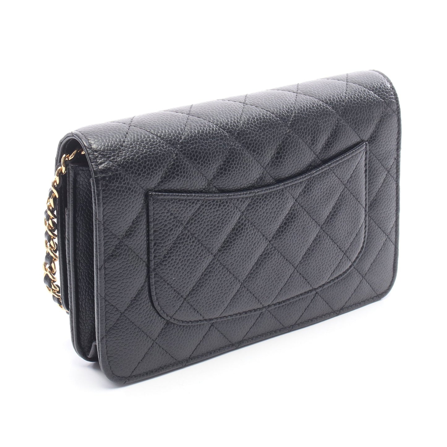 マトラッセ チェーンウォレット キャビアスキン ブラック ゴールド金具 シャネル バッグ CHANEL