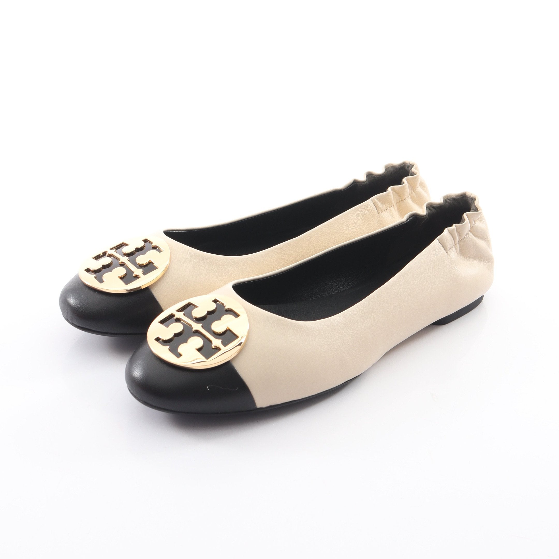 トリーバーチ TORY BURCH フラット/バレエシューズCLAIRE BALLET ゴートレザー 8Mサイズ ブラック レディース F-LSHOE5175 CLAIRE CAP TOE BALLET クレア キャップトゥ バレエシューズ レザー