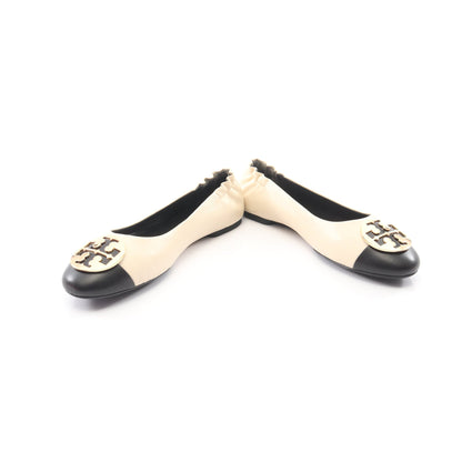 CLAIRE CAP TOE BALLET クレア キャップトゥ バレエシューズ レザー アイボリー ブラック トリーバーチ シューズ TORY BURCH