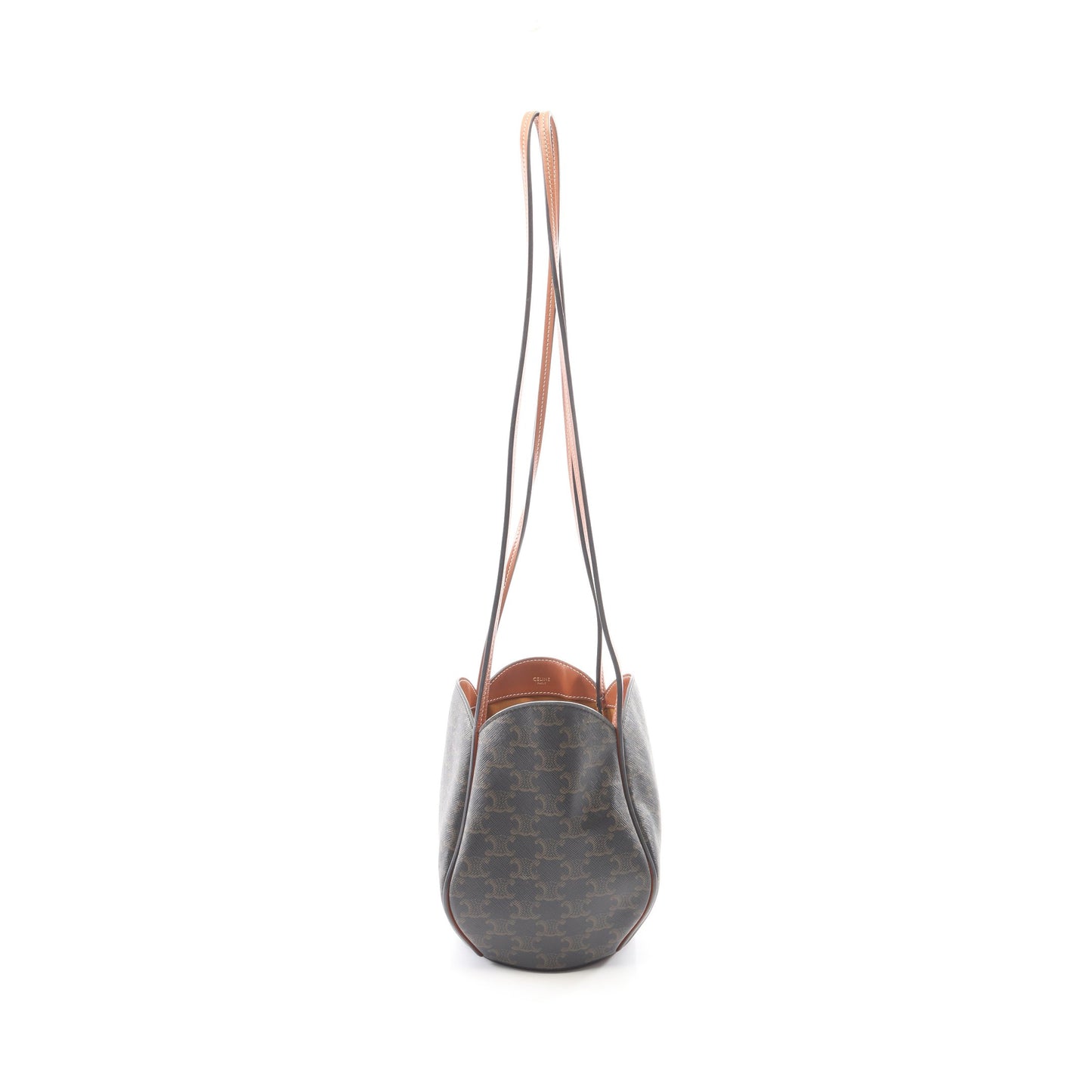 トリオンフ マールゥバッグ ショルダーバッグ PVC レザー ブラック ブラウン セリーヌ バッグ CELINE