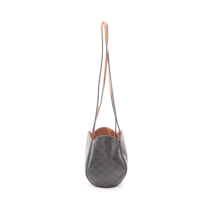 トリオンフ マールゥバッグ ショルダーバッグ PVC レザー ブラック ブラウン セリーヌ バッグ CELINE