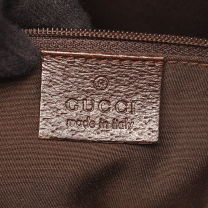 GGキャンパス ショルダーバッグ キャンパス レザー ベージュ ダークブラウン グッチ バッグ GUCCI