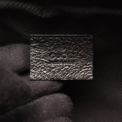 GGキャンバス バニティバッグ ハンドバッグ キャンバス レザー ブラック グッチ バッグ GUCCI