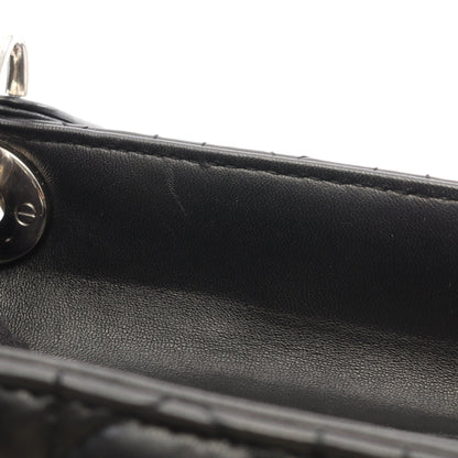 LADY DIOR レディディオール カナージュ 2WAY ハンドバッグ レザー ブラック クリスチャンディオール バッグ Christian Dior