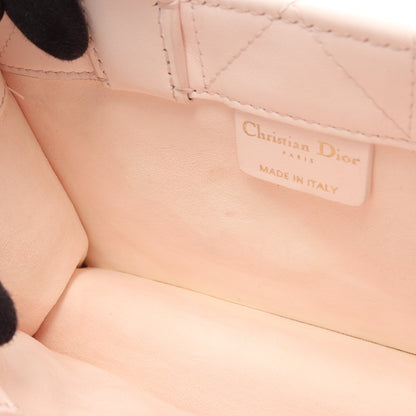 マクロ カナージュ ブックトート バッグミニ 2WAY ハンドバッグ レザー ライトピンク クリスチャンディオール バッグ Christian Dior