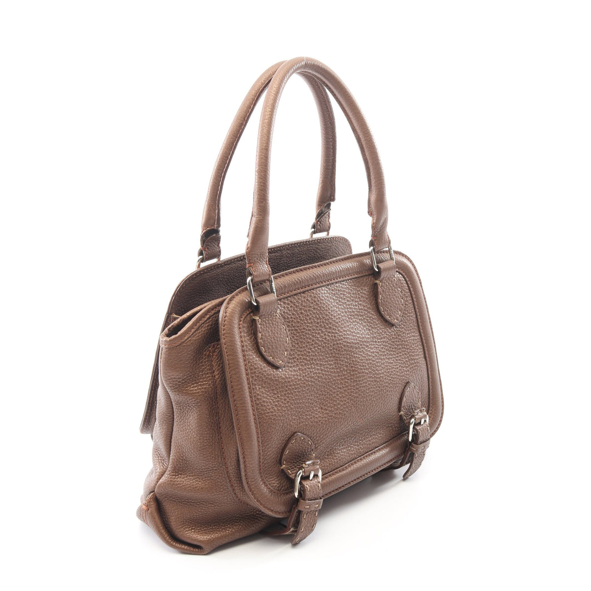 セレリア ハンドバッグ レザー ブロンズ フェンディ バッグ FENDI