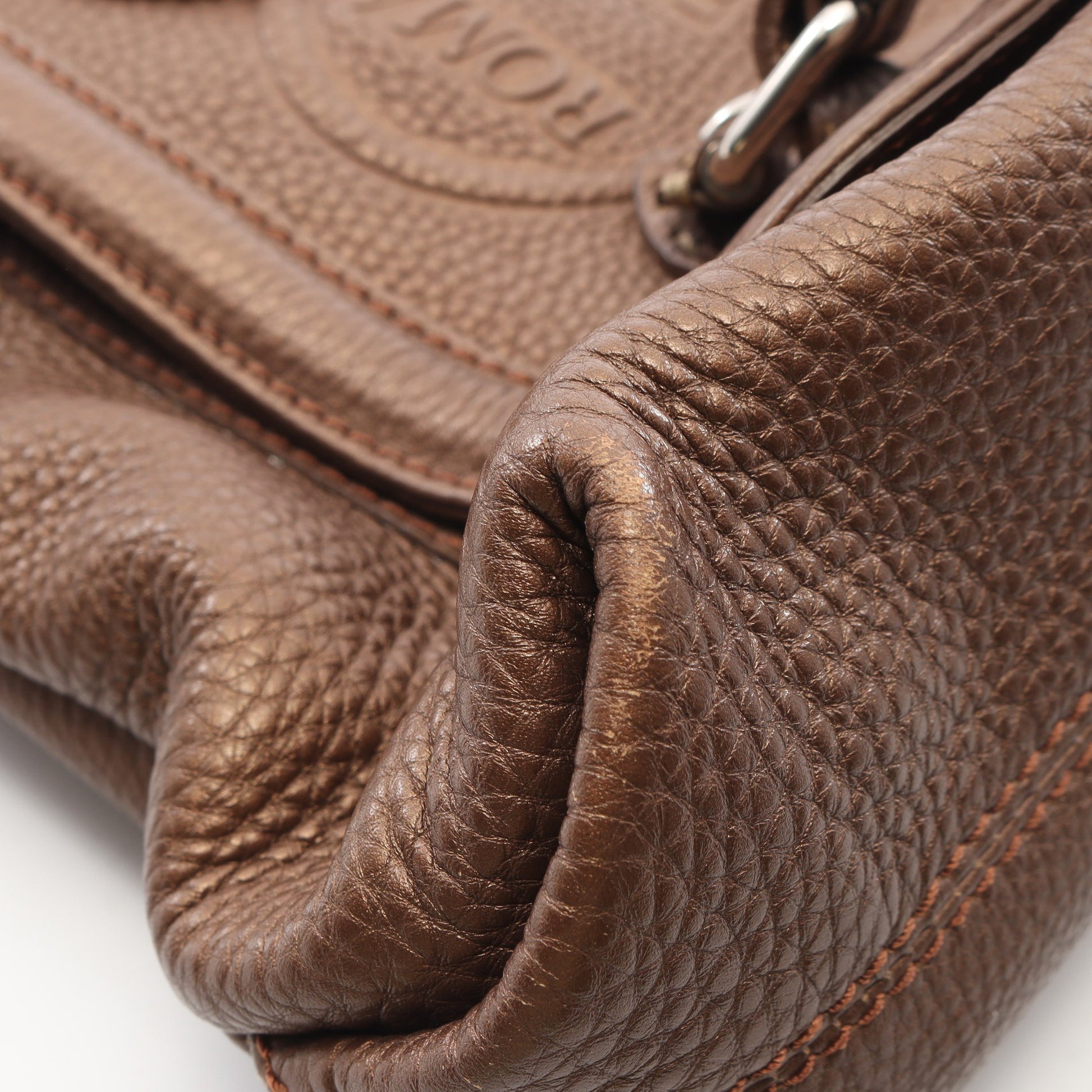 セレリア ハンドバッグ レザー ブロンズ フェンディ バッグ FENDI