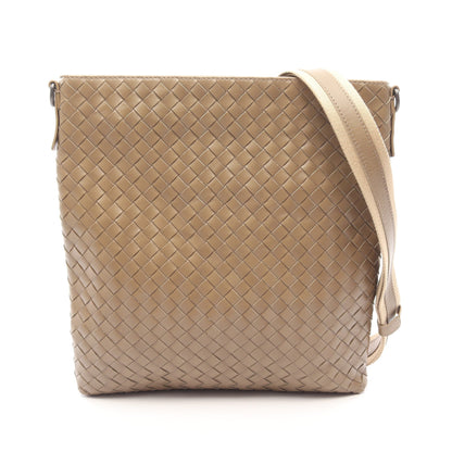 イントレチャート ショルダーバッグ レザー グレーブラウン ボッテガヴェネタ バッグ BOTTEGA VENETA