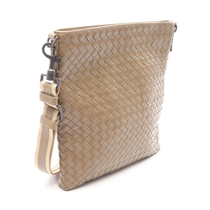 イントレチャート ショルダーバッグ レザー グレーブラウン ボッテガヴェネタ バッグ BOTTEGA VENETA