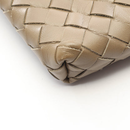 イントレチャート ショルダーバッグ レザー グレーブラウン ボッテガヴェネタ バッグ BOTTEGA VENETA
