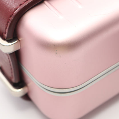 DIOR × RIMOWA パーソナルクラッチバッグ ショルダーバッグ ショルダーウォレット アルミニウム レザー ピンク ボルドー ディオール バッグ DIOR