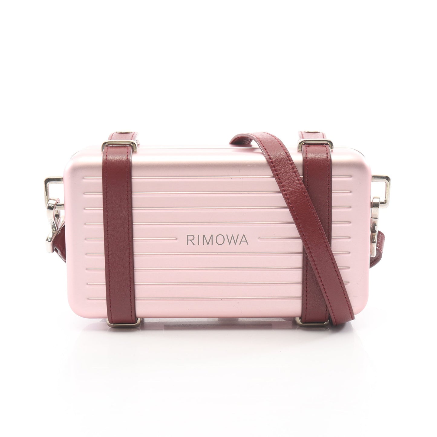 DIOR × RIMOWA パーソナルクラッチバッグ ショルダーバッグ ショルダーウォレット アルミニウム レザー ピンク ボルドー ディオール バッグ DIOR