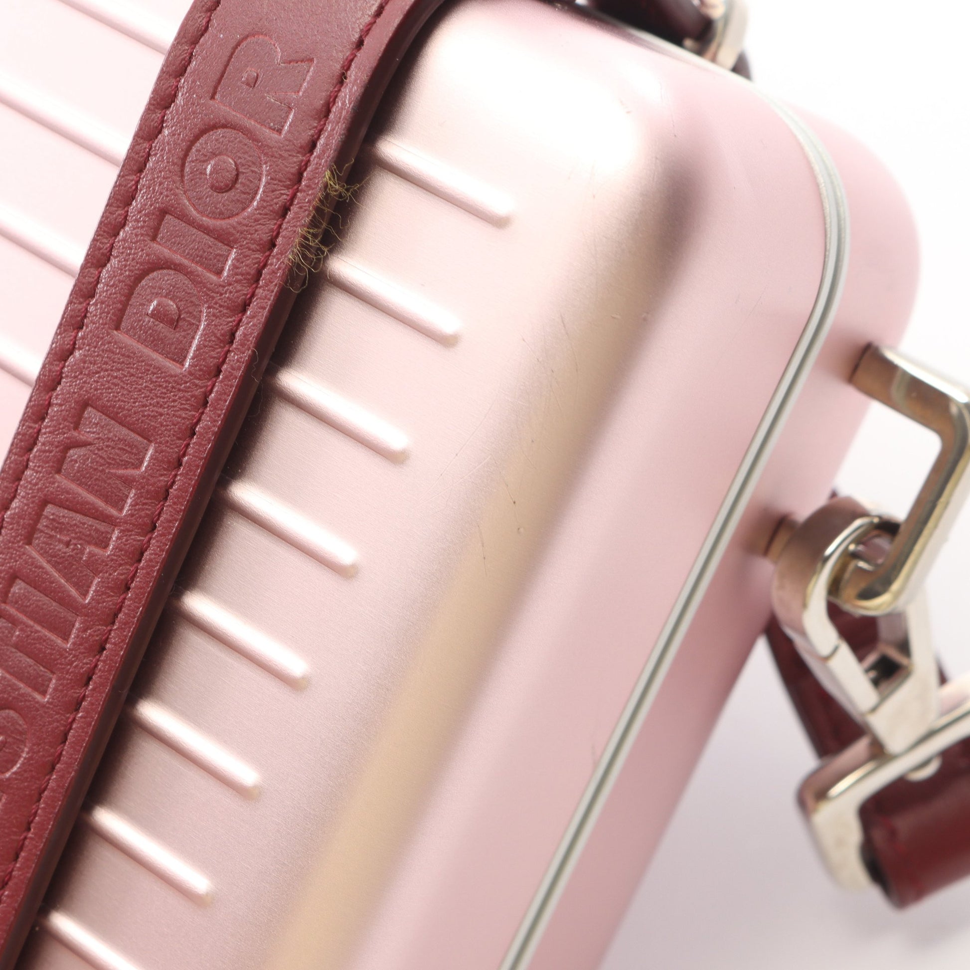 DIOR × RIMOWA パーソナルクラッチバッグ ショルダーバッグ ショルダーウォレット アルミニウム レザー ピンク ボルドー ディオール バッグ DIOR