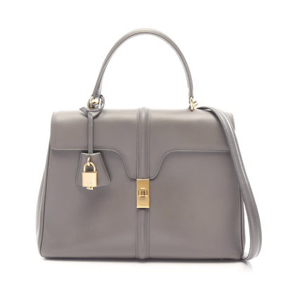 16 セーズ ミディアム 2WAY ハンドバッグ レザー グレー セリーヌ バッグ CELINE