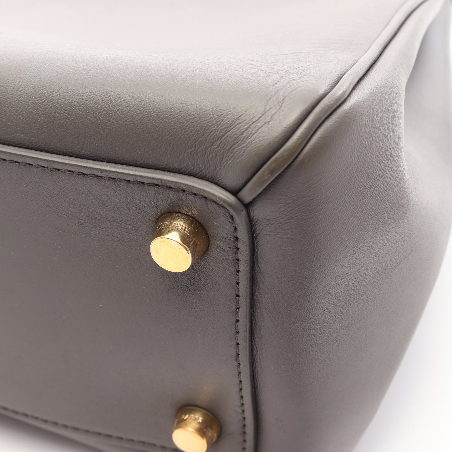 16 セーズ ミディアム 2WAY ハンドバッグ レザー グレー セリーヌ バッグ CELINE