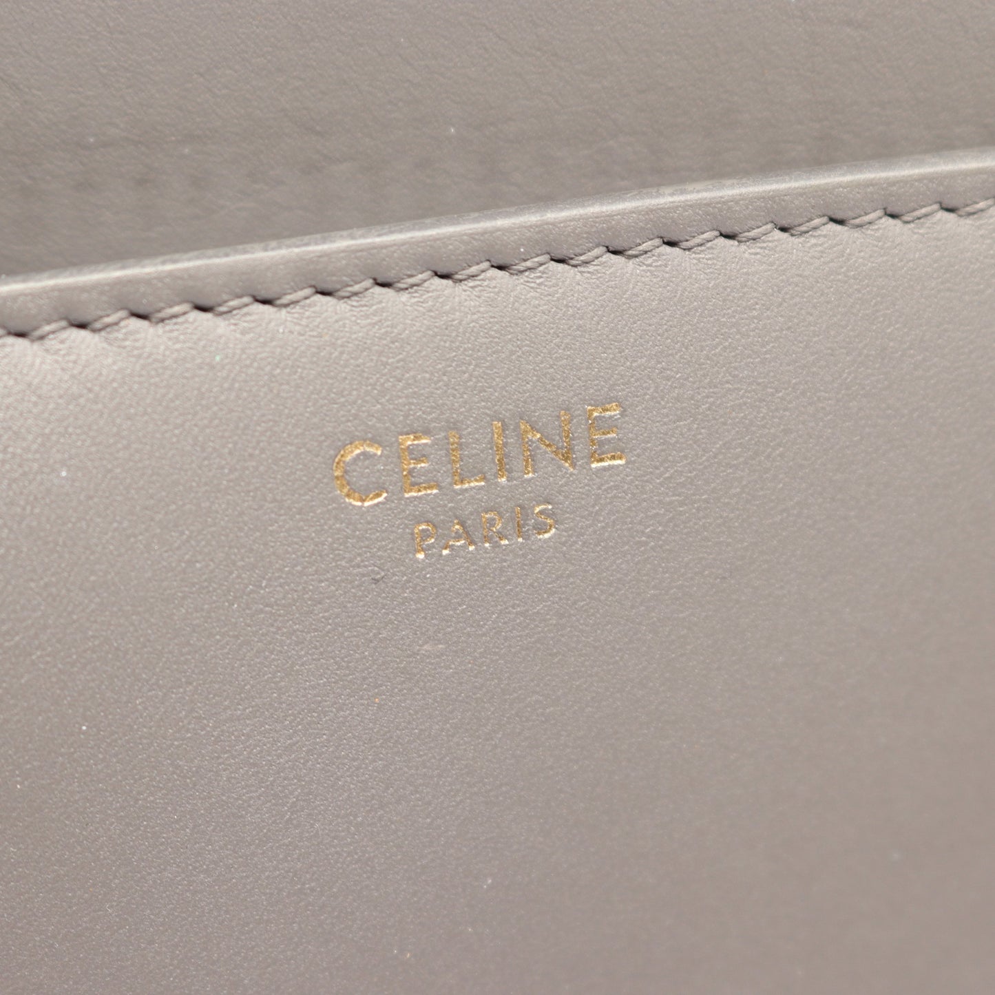 16 セーズ ミディアム 2WAY ハンドバッグ レザー グレー セリーヌ バッグ CELINE