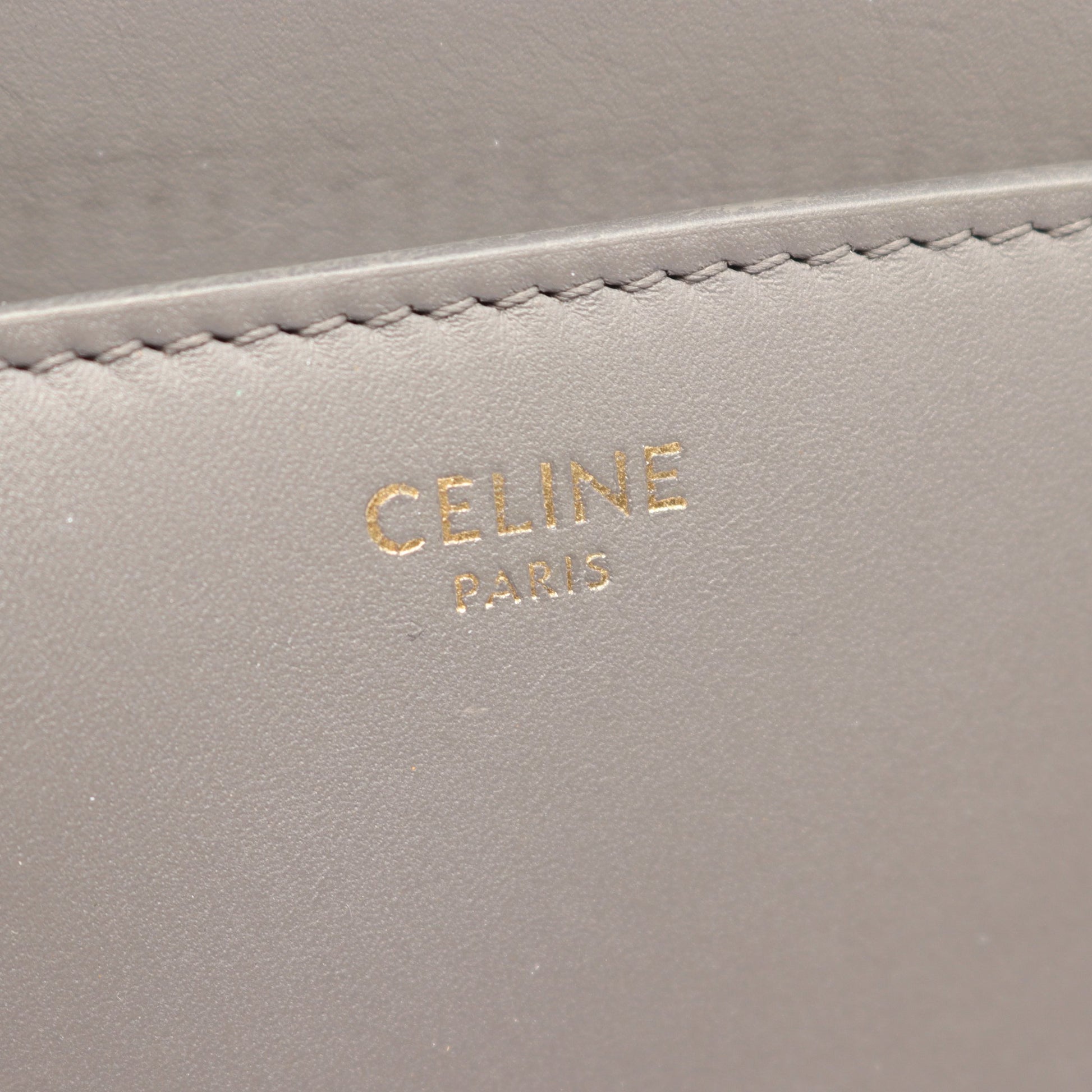 16 セーズ ミディアム 2WAY ハンドバッグ レザー グレー セリーヌ バッグ CELINE