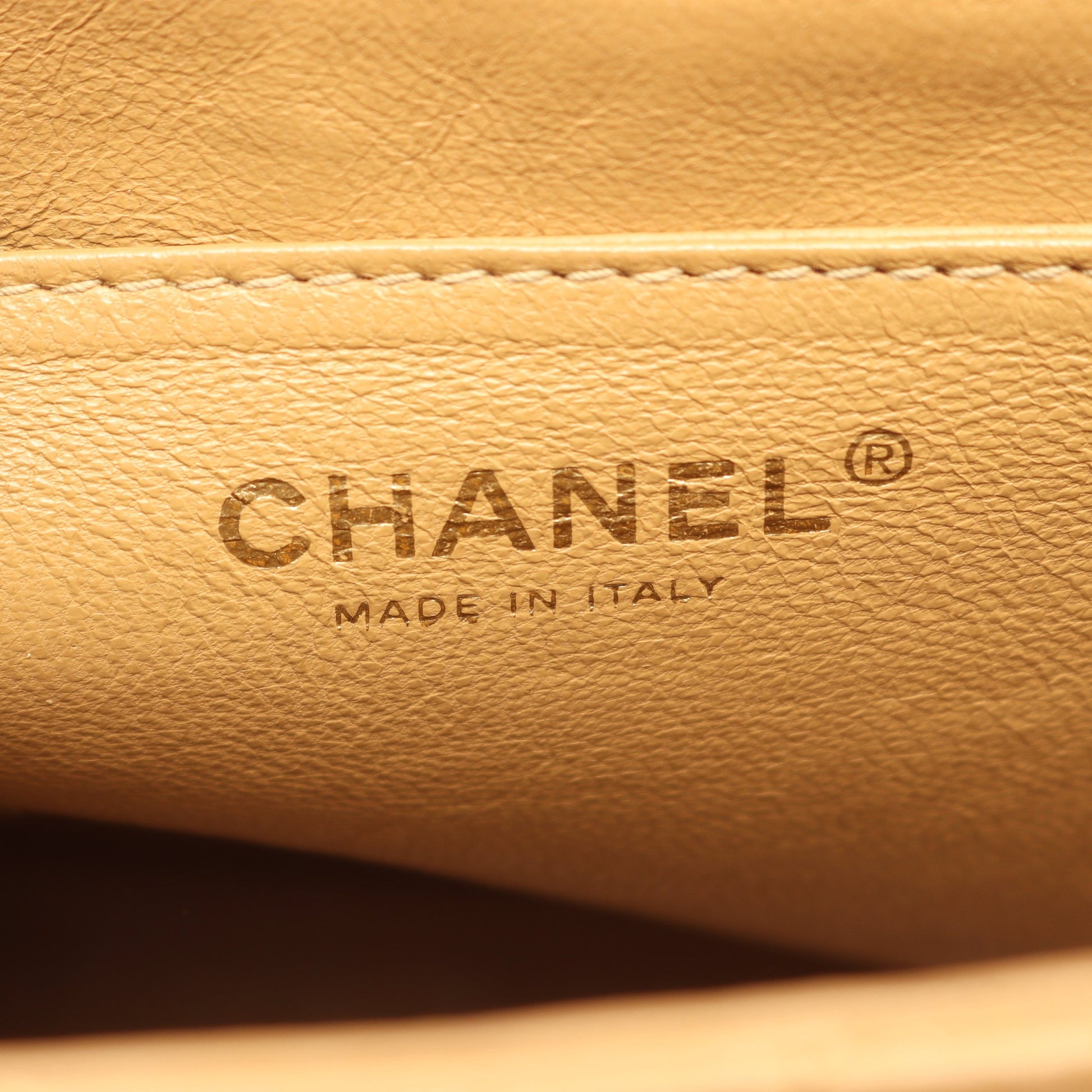 マトラッセ ハンドバッグ キャビアスキン ベージュ ゴールド金具 シャネル バッグ CHANEL