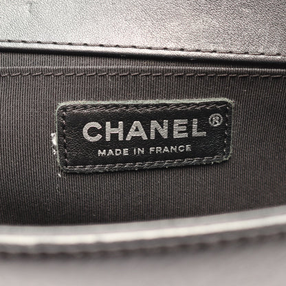 ボーイシャネル チェーンショルダーバッグ レザー ブラック シルバー金具 シャネル バッグ CHANEL