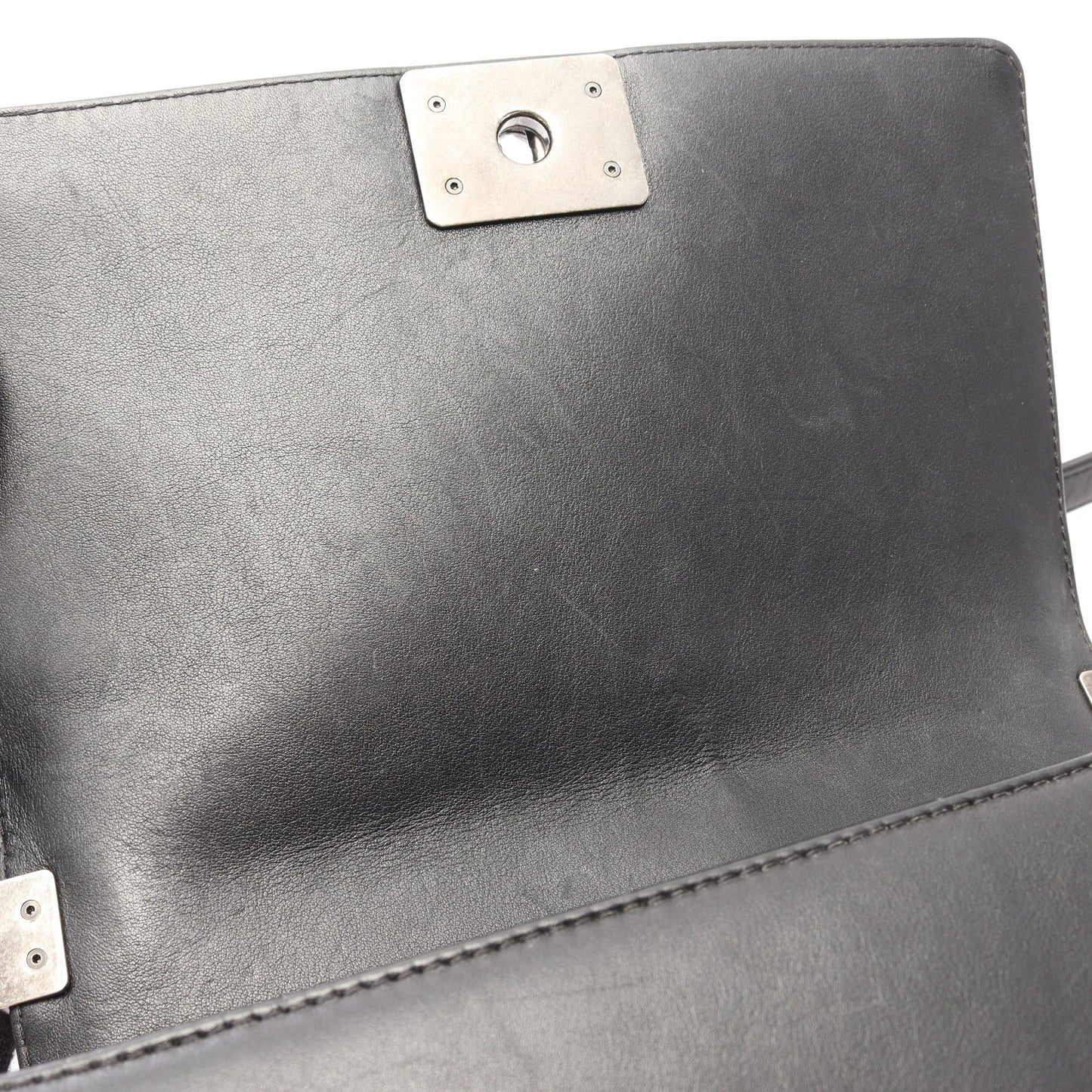 ボーイシャネル チェーンショルダーバッグ レザー ブラック シルバー金具 シャネル バッグ CHANEL