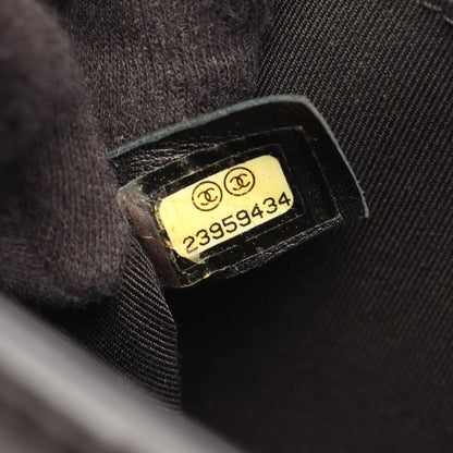 ボーイシャネル チェーンショルダーバッグ レザー ブラック シルバー金具 シャネル バッグ CHANEL
