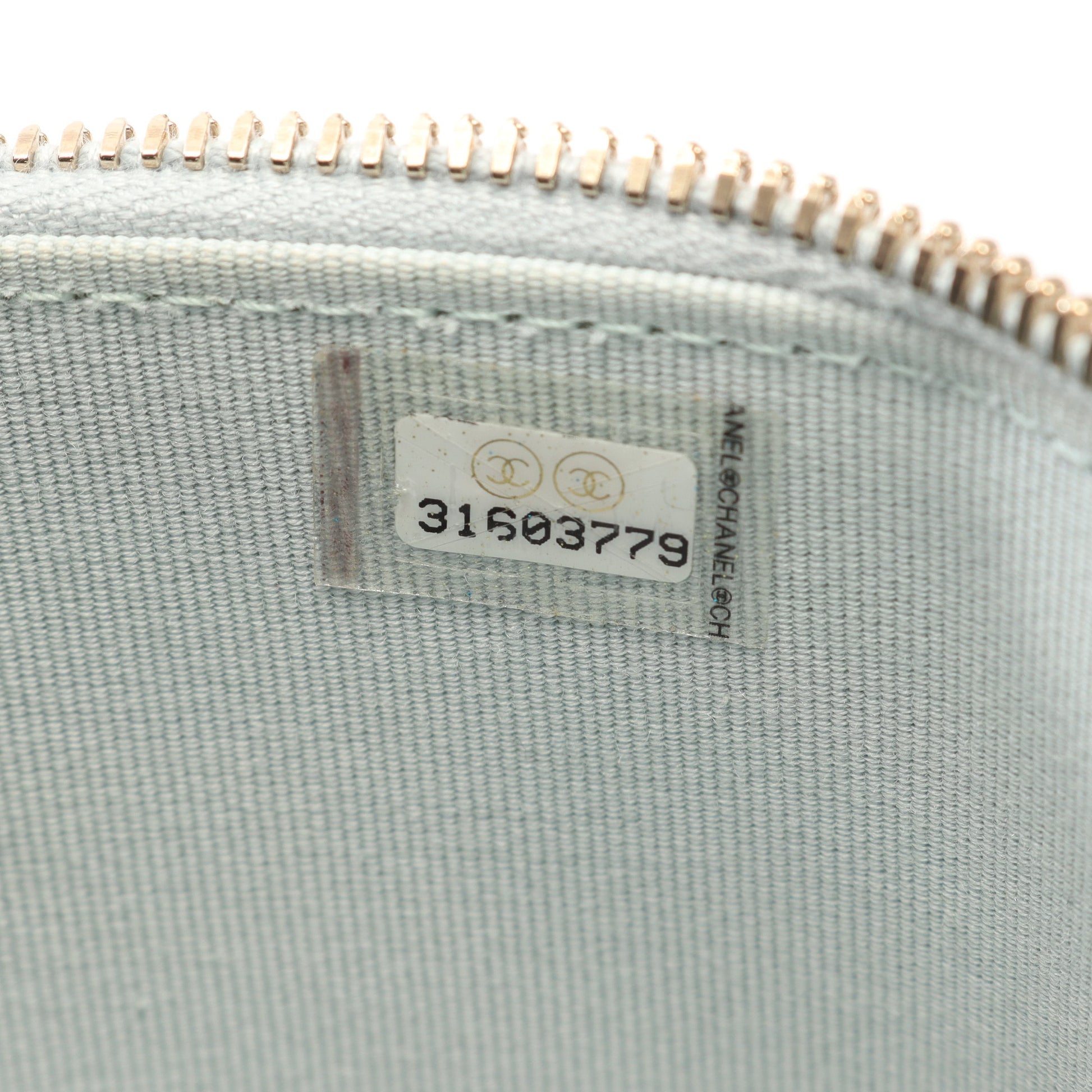 マトラッセ バニティバッグ 2WAY チェーンショルダーバッグ ラムスキン ライトブルー ゴールド金具 シャネル バッグ CHANEL