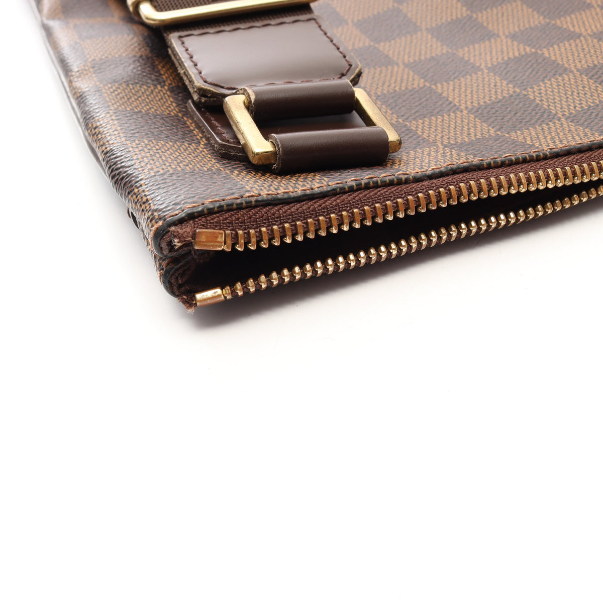 ポシェット ボスフォール ダミエエベヌ ショルダーバッグ PVC レザー ブラウン ルイヴィトン バッグ LOUIS VUITTON