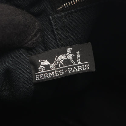 フールトゥPM ハンドバッグ トートバッグ キャンバス ブラック グレー シルバー金具 エルメス