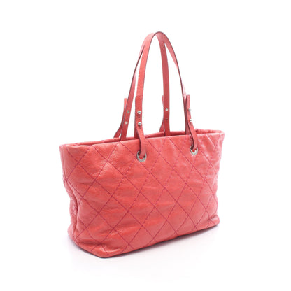 オンザロード ショルダーバッグ トートバッグ レザー レッド シルバー金具 シャネル バッグ CHANEL