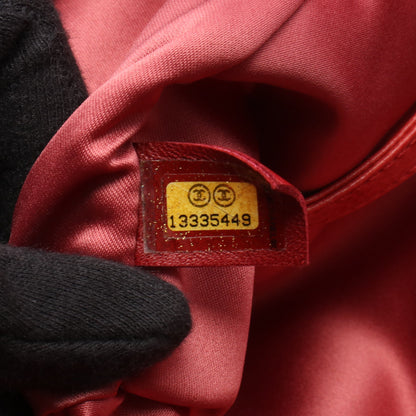 オンザロード ショルダーバッグ トートバッグ レザー レッド シルバー金具 シャネル バッグ CHANEL