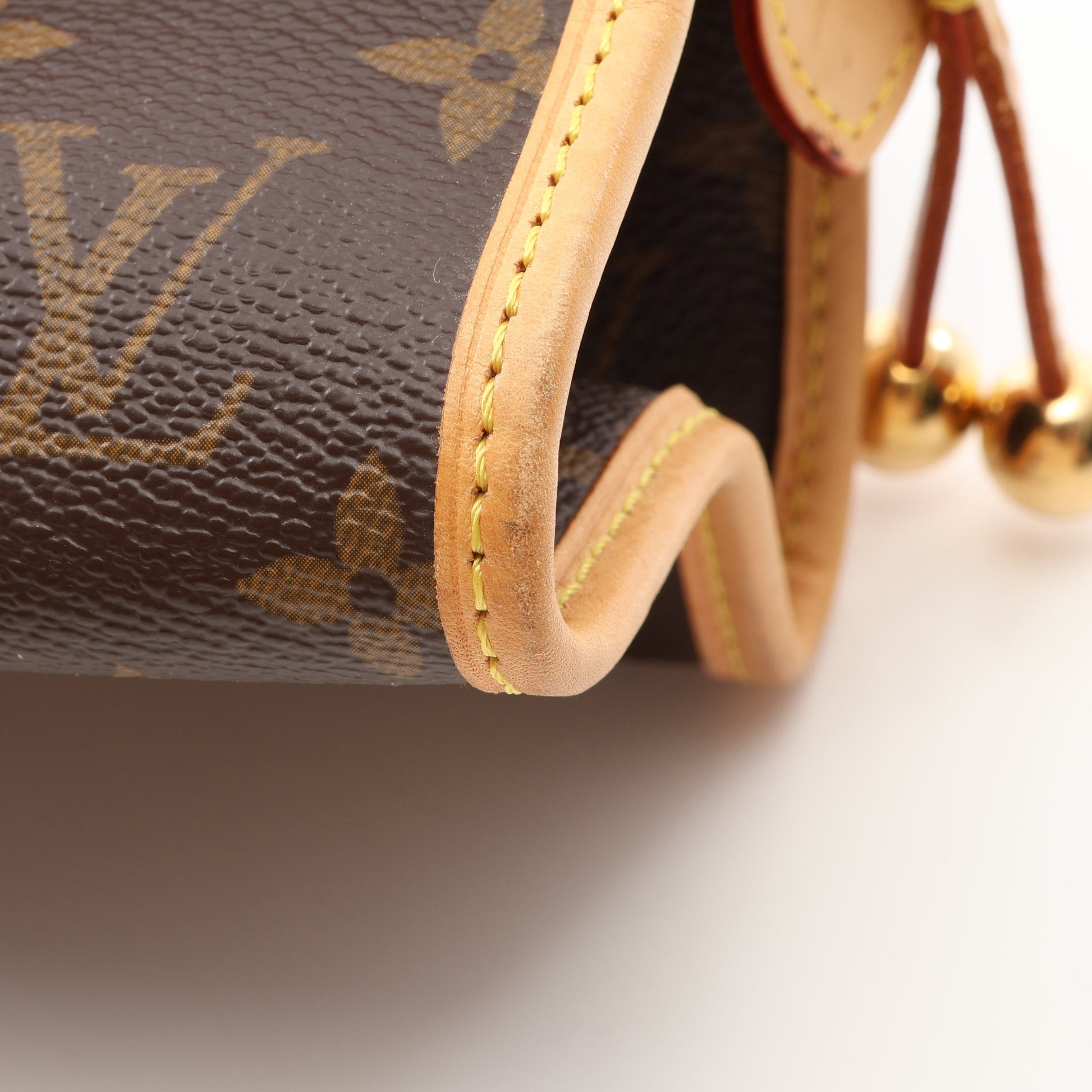 ポパンクール モノグラム ハンドバッグ PVC レザー ブラウン ルイヴィトン バッグ LOUIS VUITTON