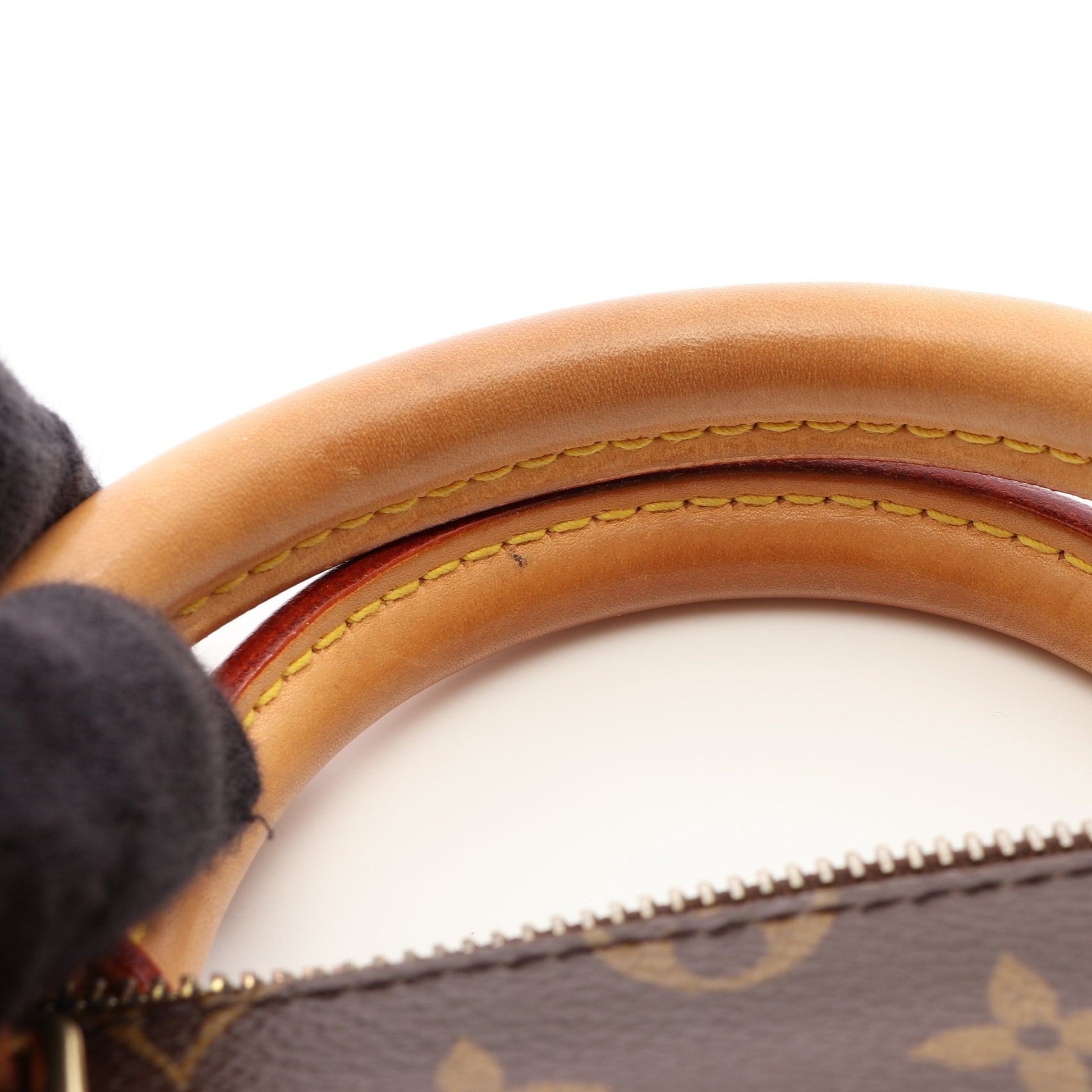 ポパンクール モノグラム ハンドバッグ PVC レザー ブラウン ルイヴィトン バッグ LOUIS VUITTON