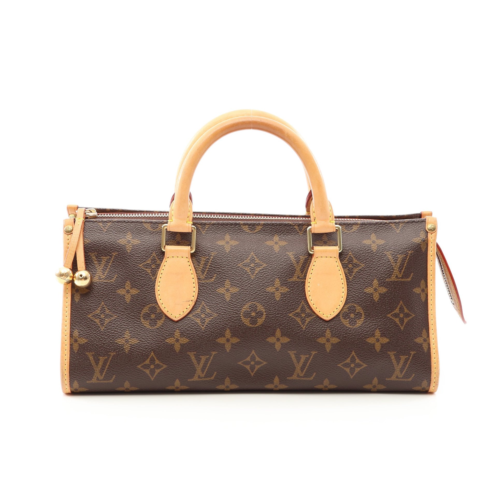ポパンクール モノグラム ハンドバッグ PVC レザー ブラウン ルイヴィトン バッグ LOUIS VUITTON