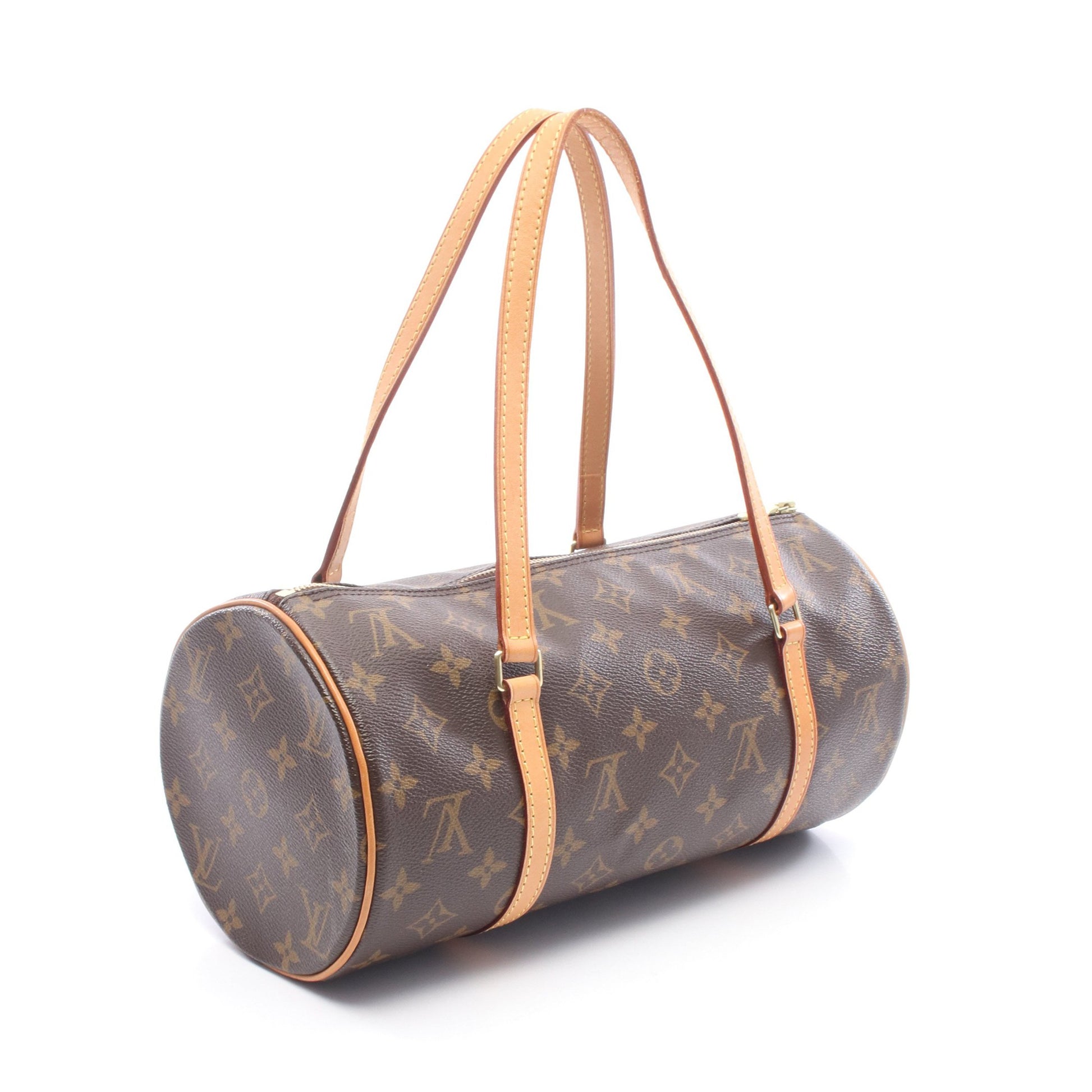 パピヨン30 モノグラム ハンドバッグ PVC レザー ブラウン ルイヴィトン バッグ LOUIS VUITTON
