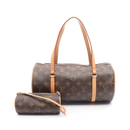 パピヨン30 モノグラム ハンドバッグ PVC レザー ブラウン ルイヴィトン バッグ LOUIS VUITTON